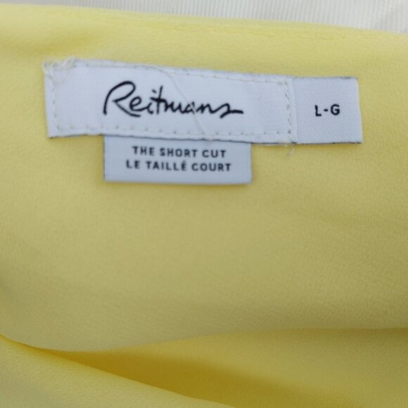 BEAUTIFUL Reitman's Yellow Cold Shoulder Blouse Large The Short Cut - Picture 2 of 5